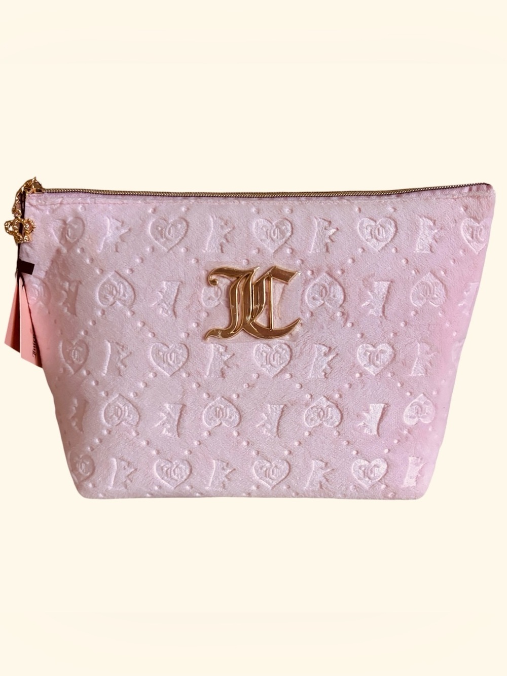 Juicy Couture large velour makeup bag - NWT